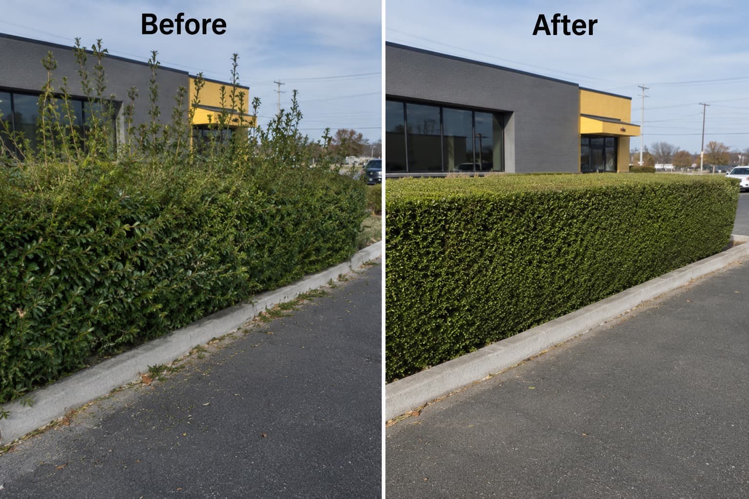 Commercial hedge maintenance in Brighton